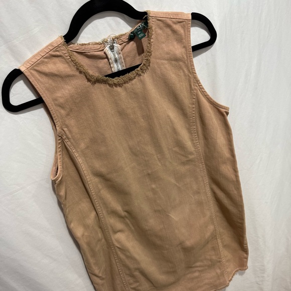 Lauren Ralph Lauren Sleeveless Sheath Dress 10P Tan Casual Workwear Minimalist - Picture 3 of 11